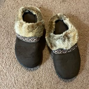 Faux Fur slippers brown